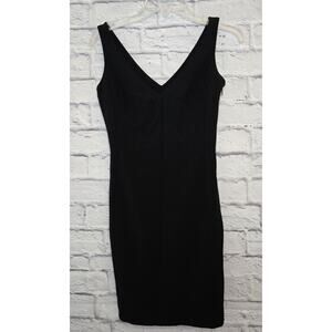 Piazza Sempione short mini black sleeveless wool dress size 38 or 8 cocktail
